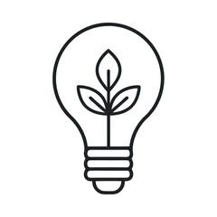 Minimal vector icon representing green energy, featuring eco-friendly elements like leaves, lightning, and power. Ideal for sustainability apps, clean tech, and environmental projects.