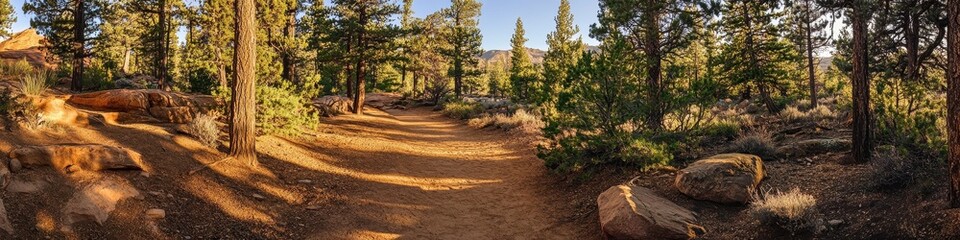 Fototapeta premium Scenic Desert Pathway: Captivating Panorama of Devils Garden Trail in Arches National Park, Utah