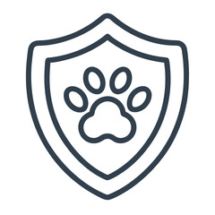 Obraz premium Flat line icon of an animal symbolising wildlife conservation. Perfect for eco projects, nature apps, awareness campaigns, and environmental protection graphics.