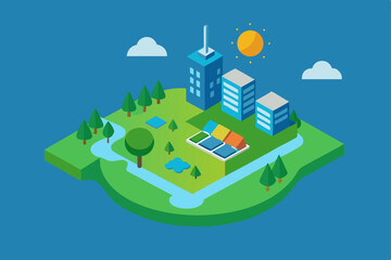 Sustainable City Eco-Friendly Urban Design and Green Spaces Integration