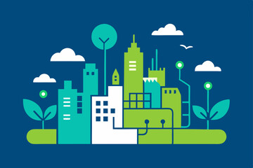 Eco-Friendly Cityscape Sustainable Urban Design and Green Initiatives