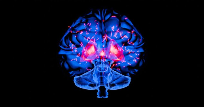 Mind activity illustrated through glowing neuron networks, highlighting neural circuits, mental clarity, and synaptic processing power &ndash; 3D Rendering
