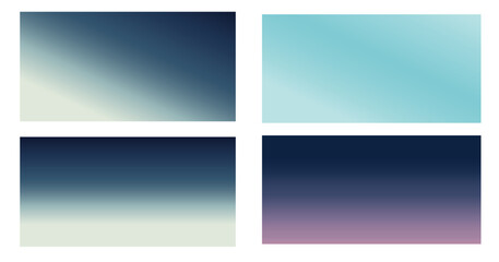 Set winter backgrounds, dark blue, blue gradient fade vivid poster smooth vector, backdrop soft mesh, indigo motion