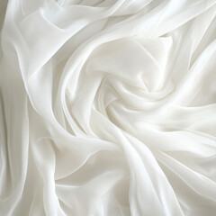 Obraz premium soft draped white fabric texture background