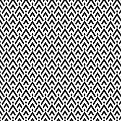 set of seamless geometric patterns, V-shaped elements, small black diamond shapes, repeating pattern, Chevron/V-shapes, Staggered Rows, Diamond Fillers, Monochromatic, upward or undulating direction, 