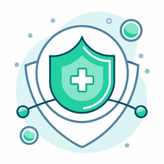 Universal Health Coverage Shield Vector for Global Healthcare Awareness
