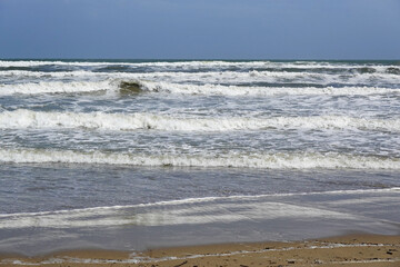 The view of Sottomarina beach, Venice, Italy      