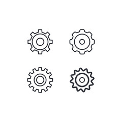 Gear icon set stock vector.