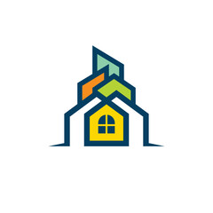 real estate abstract logo modern style