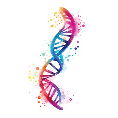 Illustration of DNA molecule particle isolated icon with vector design for scientific purposes