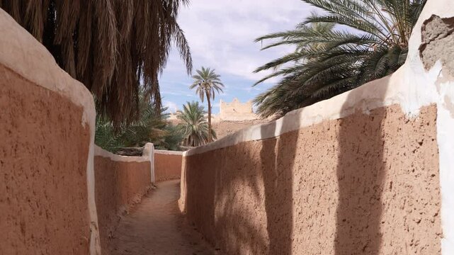 Sandy streets of Ghadames in Libya