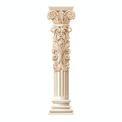 Elegant Classical Wedding Column with Beautiful Ornament Vector for Events and Decor