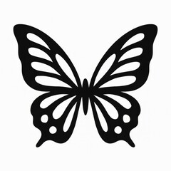 Butterfly icon in decorative silhouette style