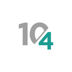 ten four abstract logo modern style