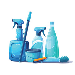 Professional Isolated Vacuum Cleaning Product Illustration for Household Use