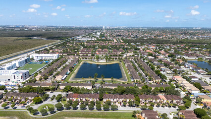 Rooftop Aerial View of Urban Architecture and Residential Spaces