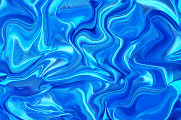 Blue green white turquoise teal agua cyan abstract background. Wave wavy swirl line curve flow liquid fluid marble mix twirl. Light bright vibrant colorful. Psychedelic crazy distortion funky. Design.