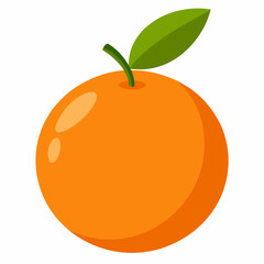 Minimal Orange Vector on White