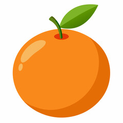 Minimal Orange Vector on White