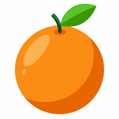 Minimal Orange Vector on White