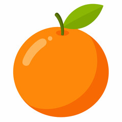 Minimal Orange Vector on White