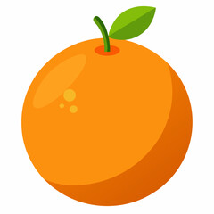 Minimal Orange Vector on White