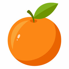 Minimal Orange Vector on White