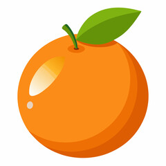 Minimal Orange Vector on White