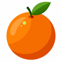 Minimal Orange Vector on White