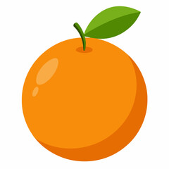 Minimal Orange Vector on White