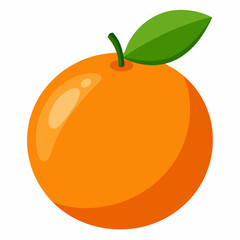 Minimal Orange Vector on White
