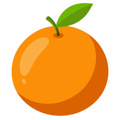 Minimal Orange Vector on White