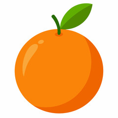 Minimal Orange Vector on White