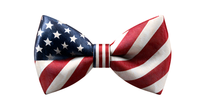 Elegant american flag bow tie detailed patriotic representation suitable for formal wear and independence day celebrations