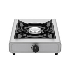 Portable gas stove, isolated on transparent background