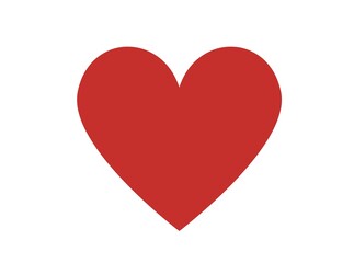 Red heart isolated on a white background 