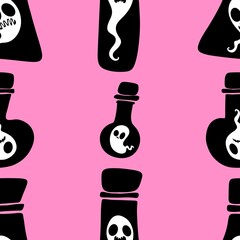 Halloween ghost seamless cute cartoon pattern for wrapping paper and fabrics