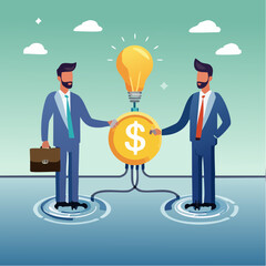 Business connection, teamwork collaboration, join force or agreement for success, partnership communication or customer support concept, businessman partner handshake on connecting electric plu