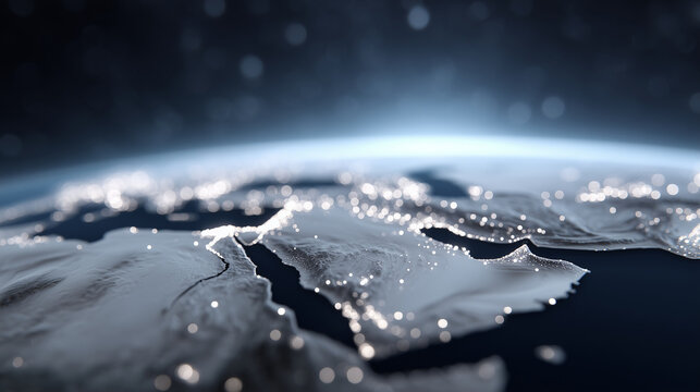 Glowing Digital Map of Saudi Arabia and MENA with Tech Networks