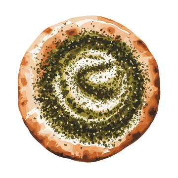 Puffy Manakeesh with Za'atar and Sesame