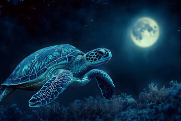 Fototapeta premium sea turtle swimming