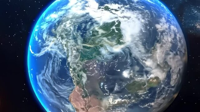 Earth Space Background Suitable for Sci-Tech Educational Opener