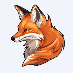Obraz premium Cute and Playful Fox Cartoon Icon Vector Illustration for Various Design Projects
