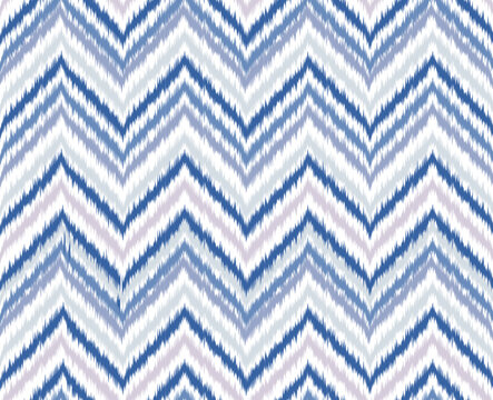 Traditional line Ikat geometric tile pattern. Abstract zig-zag ornament. Tribal ethnic texture. Seamless striped pattern in authentic style. Asian Motif embroidery abstract design 