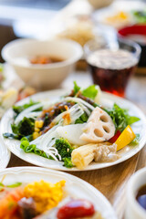 Buffet Garden veggie＋のビュッフェの盛り付け