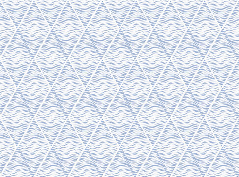 Seamless background with wavy line pattern in geometric shape.Stylish ornamental diamond shape texture