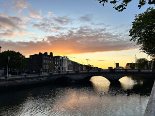 Naklejka premium Old buildings of dublin, Ireland