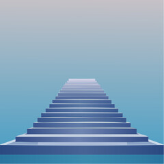 Career guidance or advice to step up career path, business direction or spotlight to success, discover talent or job candidate concept, flashlight staircase light beam to step up for businesswoma