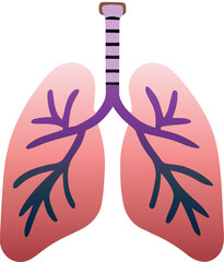 Fototapeta premium Detailed Human Lungs Organ Icon for Medical, Health, and Biology.