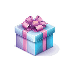 Obraz premium Elegant Gift Box Icon Vector Illustration Isolated on White Background